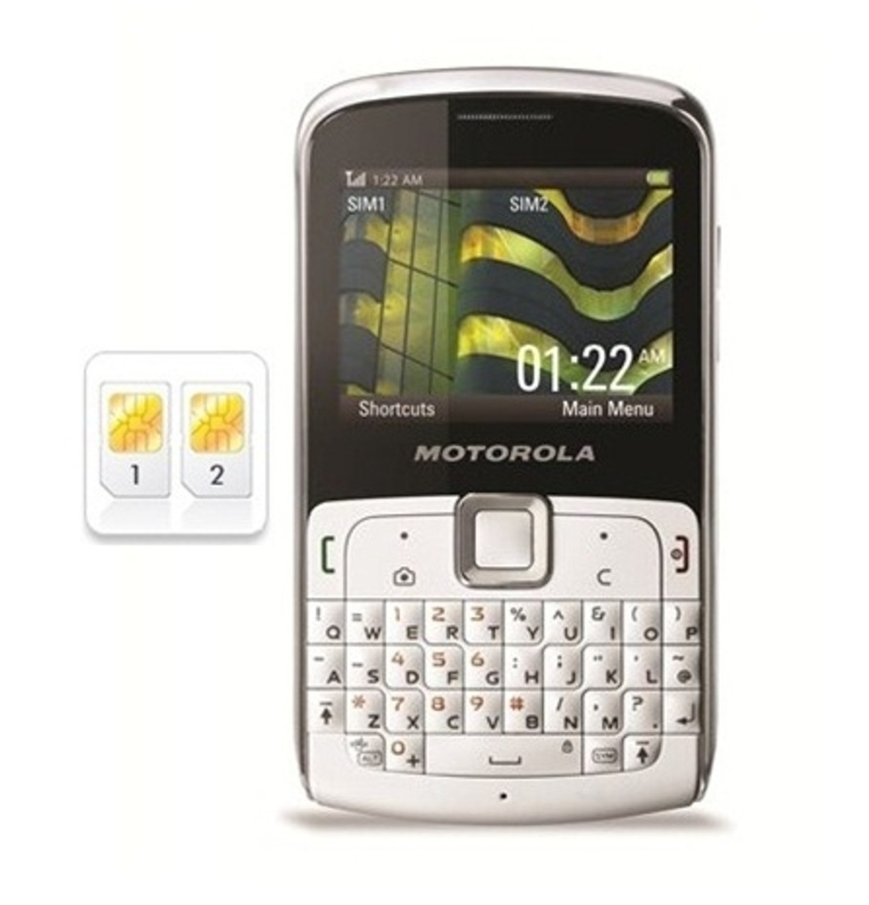 MOTOROLA EX115 DUAL-SIM WHITE QWERTY 3-MEGAPIXEL GSM UNLOCKED WHOLESALE CELL PHONES