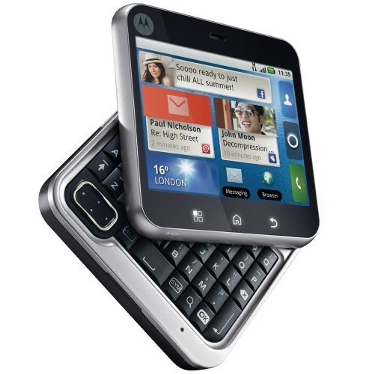 MOTOROLA FLIPOUT MB511 BLACK AT&T / H20 LOCKED - CARRIER RETURNS A-STOCK