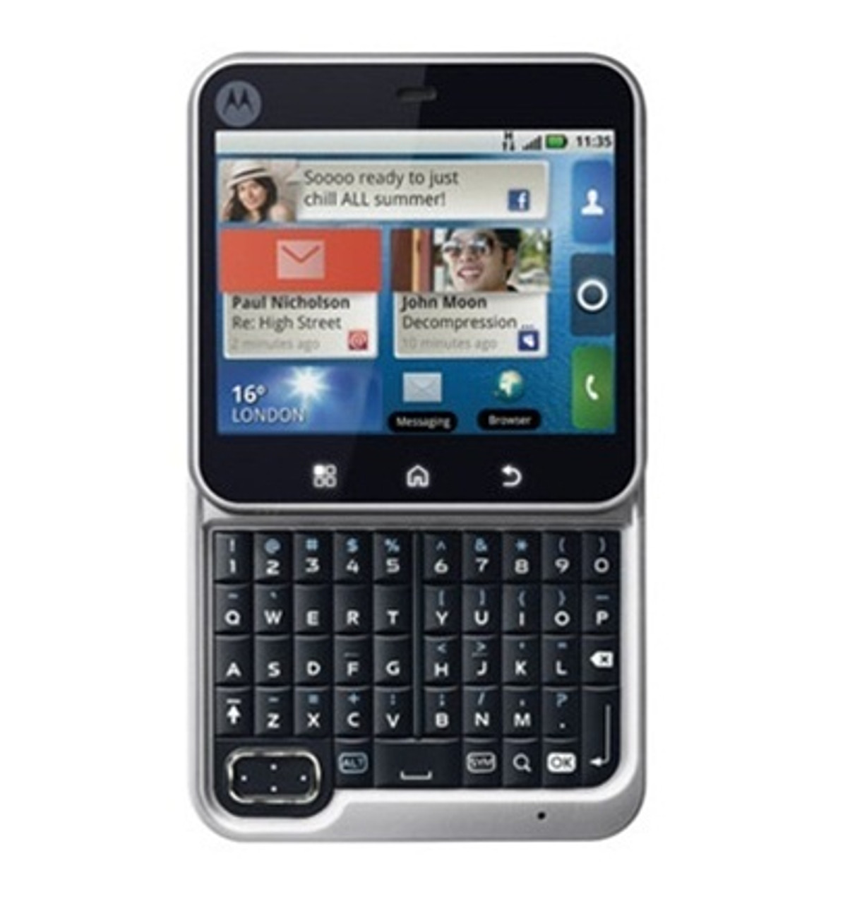 MOTOROLA FLIPOUT MB511 RED 3G WI-FI TOUCHSCREEN QWERY KEYBOARD GOOGLE ANDROID GSM UNLOCKED WHOLESALE CELL PHONES