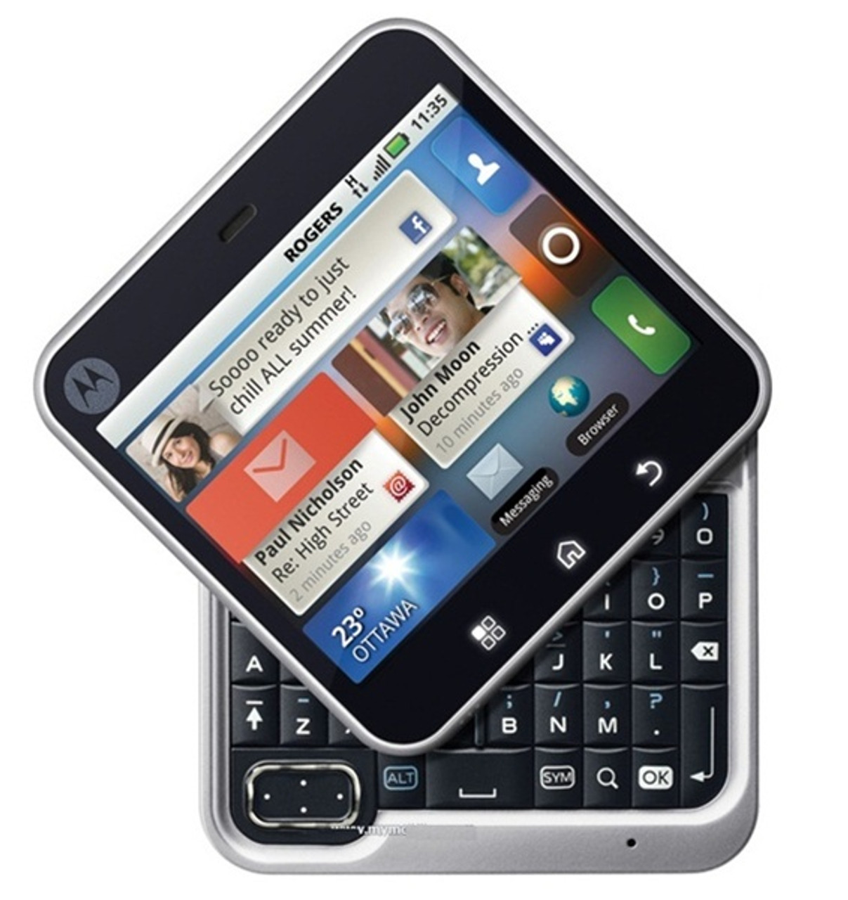MOTOROLA FLIPOUT MB511 WHITE 3G WI-FI TOUCHSCREEN QWERY KEYBOARD GOOGLE ANDROID GSM UNLOCKED WHOLESALE CELL PHONES