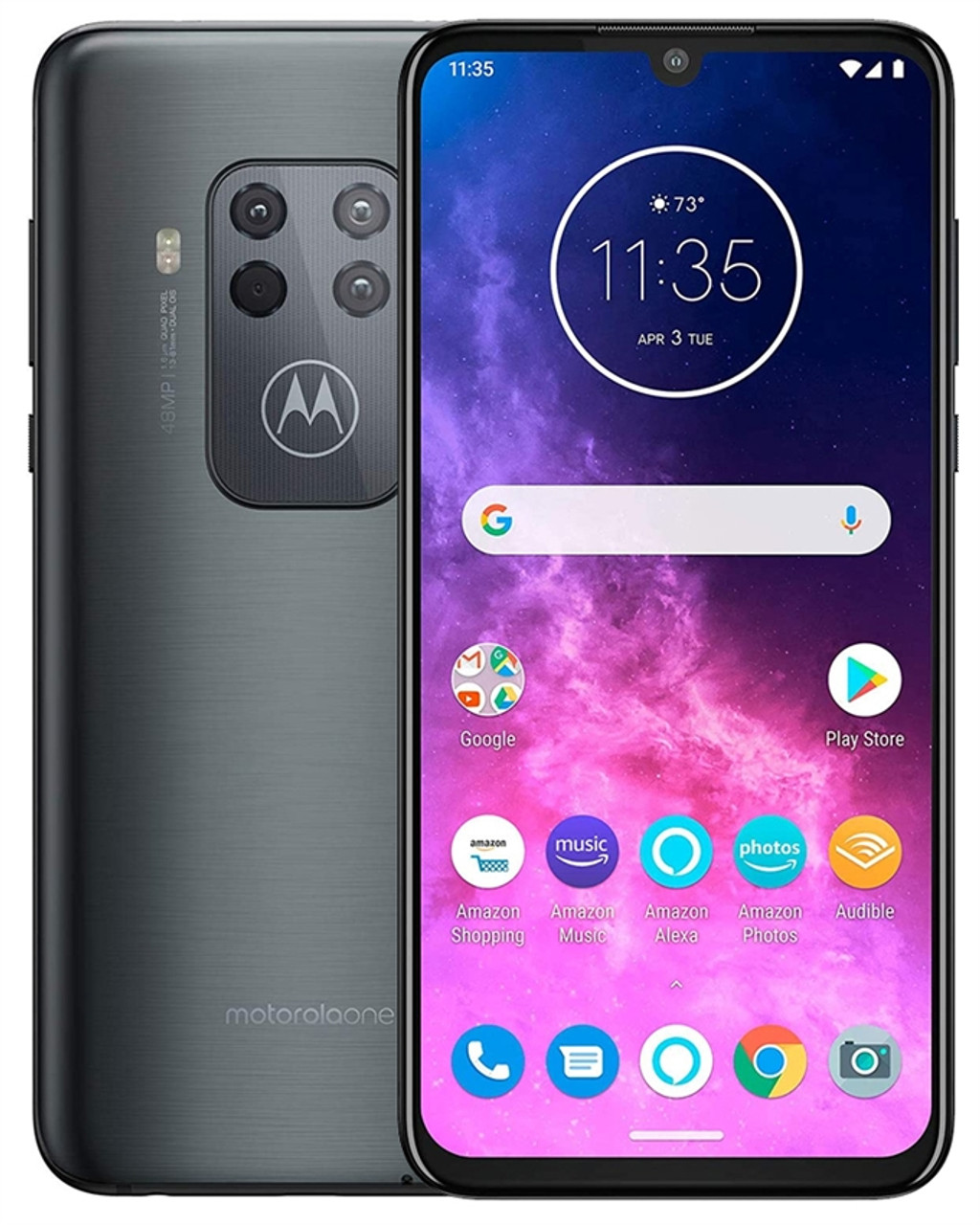 BRAND NEW MOTOROLA ONE ZOOM ELECTRIC GRAY 128GB 4G LTE GSM UNLOCKED