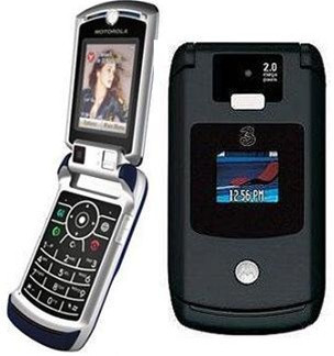 MOTOROLA RAZR V3x 3G BLACK GSM UNLOCKED FACTORY REFURBISHED