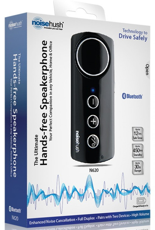 BRAND NEW NOISEHUSH N620 BLUETOOTH HANDS-FREE SPEAKERPHONE CAR KIT