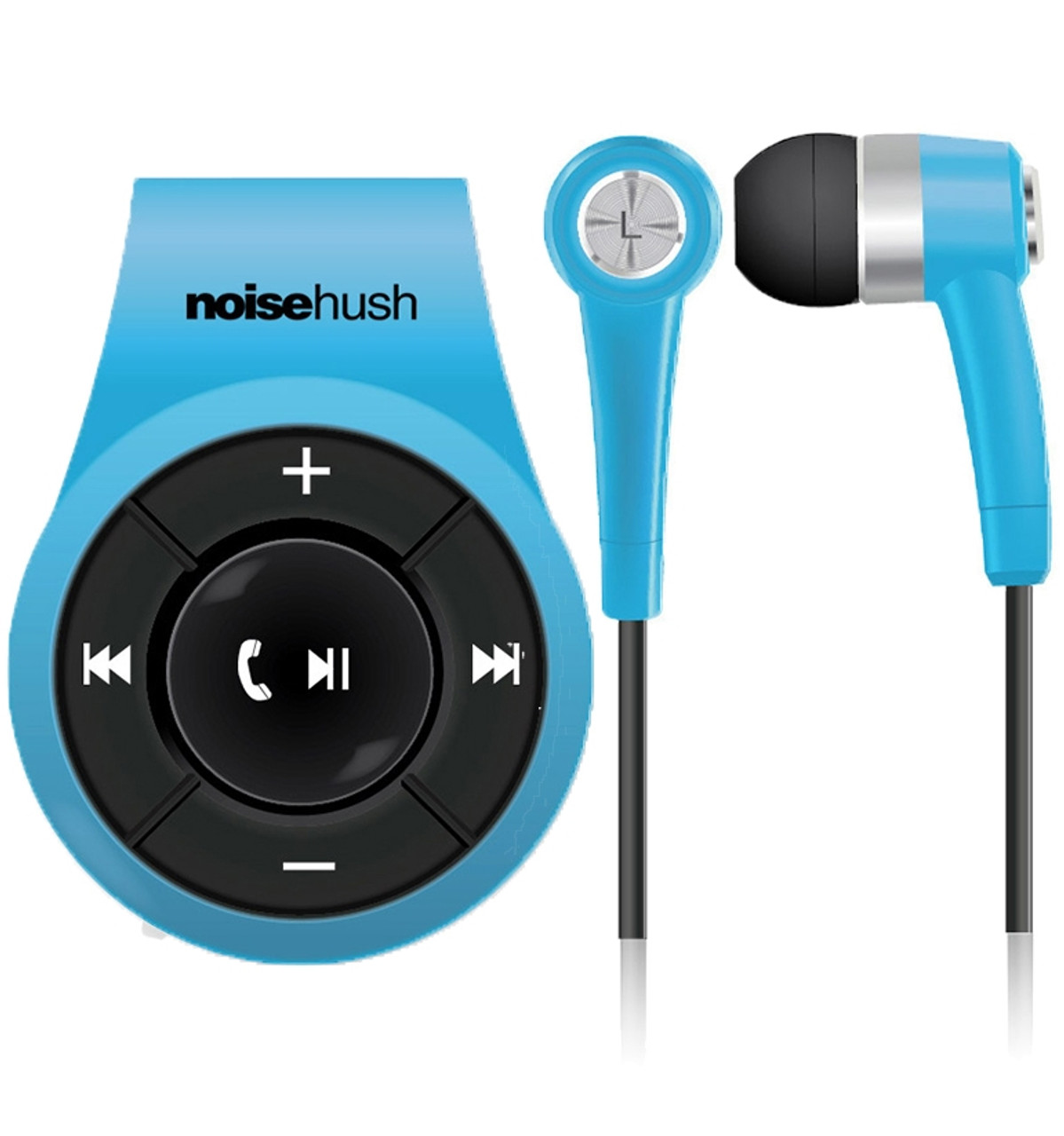 BRAND NEW NOISEHUSH NS560 BLUE CLIP-ON BLUETOOTH STEREO HEADSET