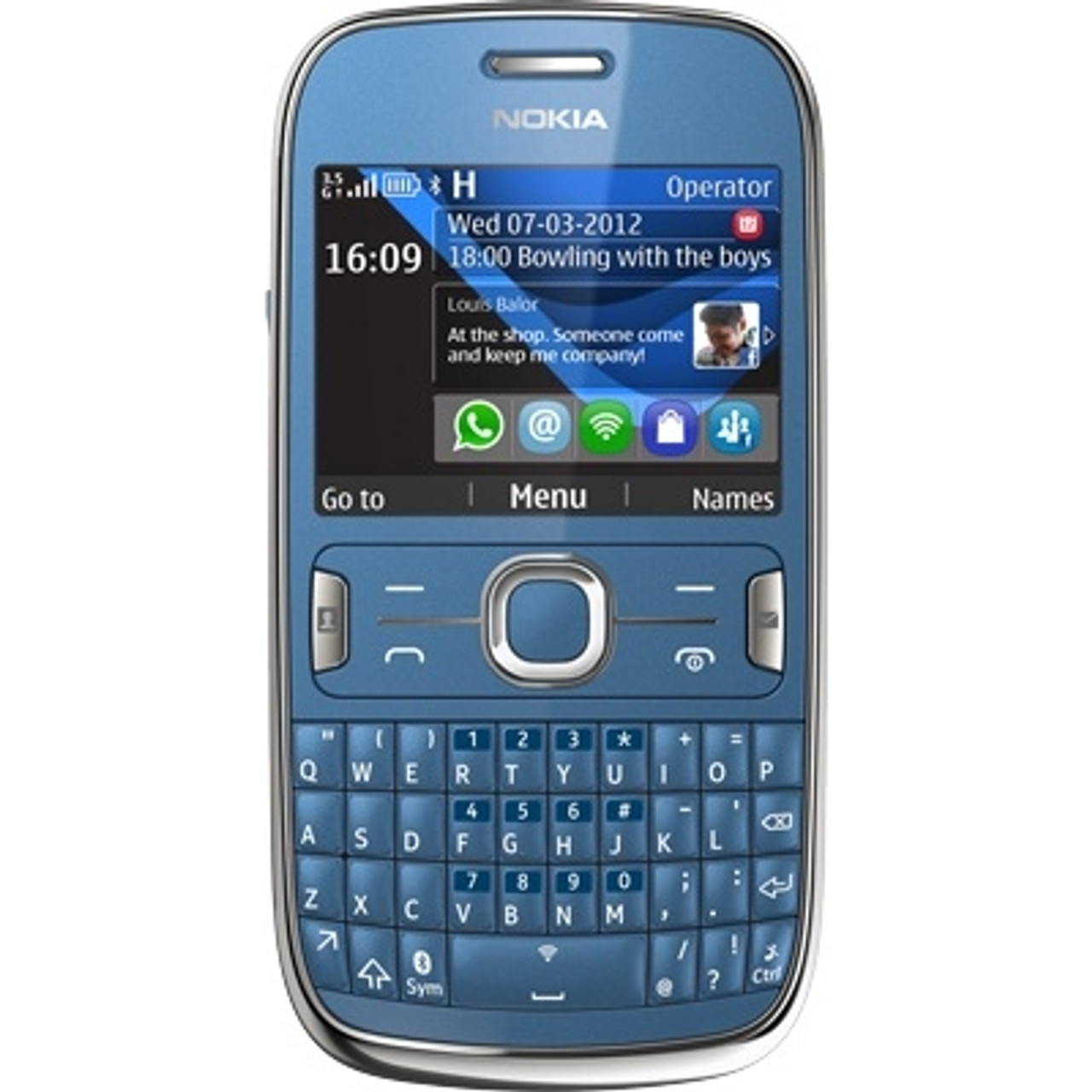 NOKIA ASHA 302 BLUE 3G WIFI 1GHZ QWERTY KEYBOARD MP3 SOCIAL NETWORKING GSM UNLOCKED WHOLESALE CELL PHONES