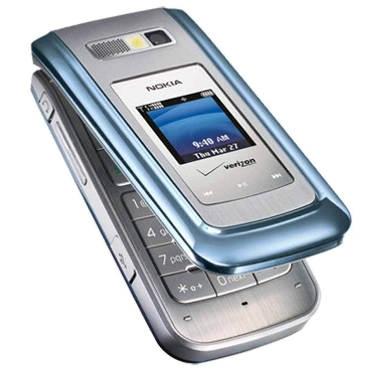 NOKIA 6205 FLIP PREMIUM BLUE SILVER VERIZON PAGE PLUS WHOLESALE CELL PHONES - FACTORY REFURBISHED