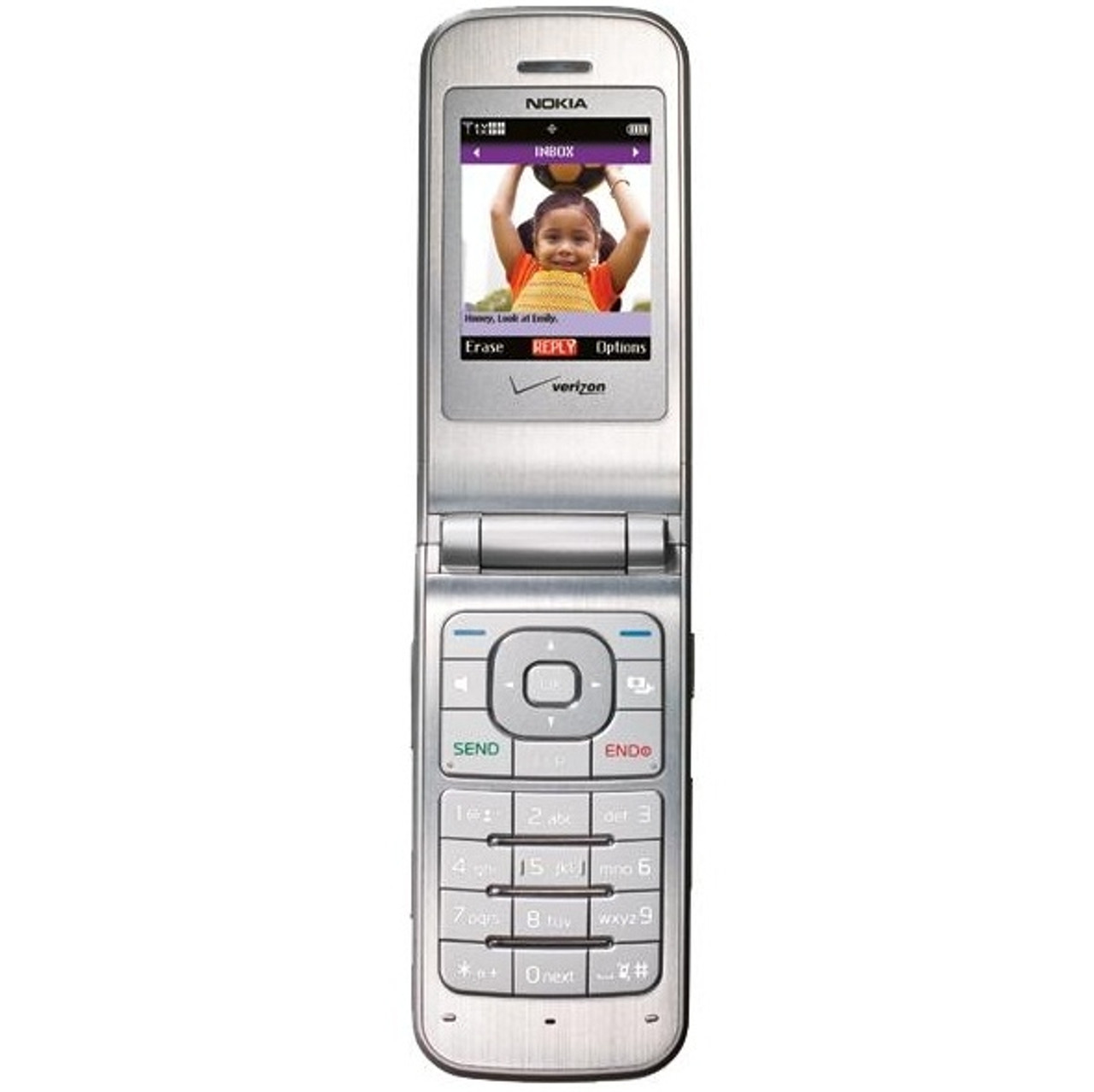 NOKIA 6205 FLIP PREMIUM BLUE SILVER VERIZON PAGE PLUS WHOLESALE CELL PHONES - FACTORY REFURBISHED