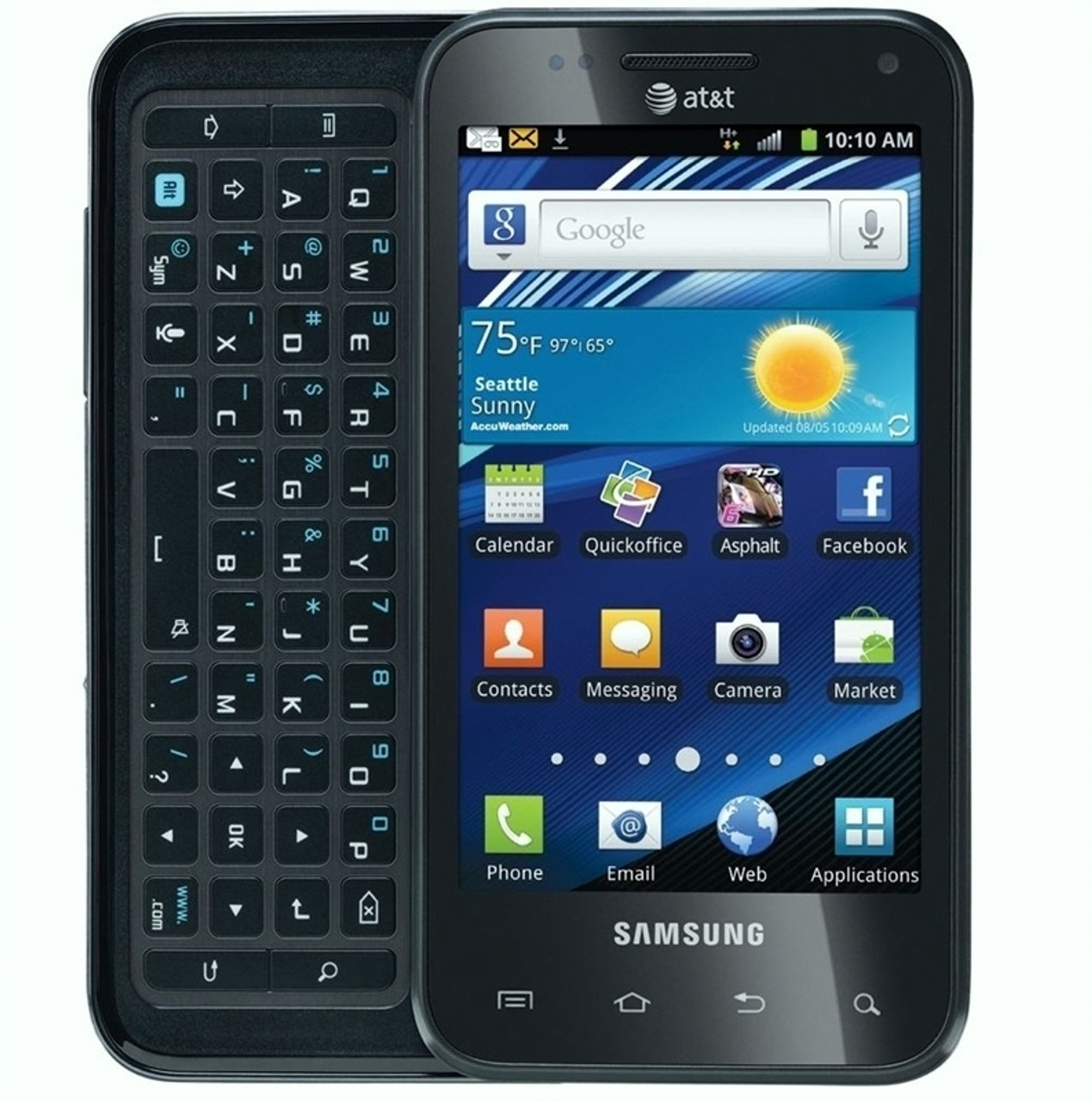 SAMSUNG CAPTIVATE GLIDE I927 GALAXY-S II  3G WI-FI 1GHZ 8GB, 4" SUPER AMOLED GORILLA TOUCHSCREEN ANDROID AT&T / H20 WHOLESALE CELL PHONES - FACTORY REFURBISHED
