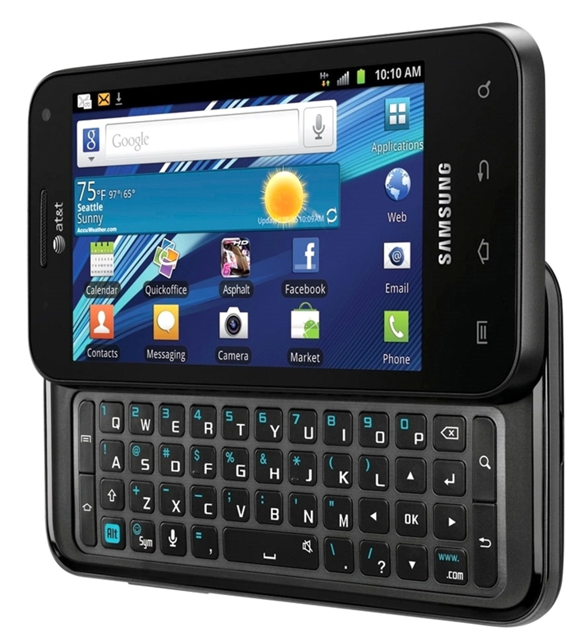 SAMSUNG CAPTIVATE GLIDE I927 GALAXY-S II  3G WI-FI 1GHZ 8GB, 4" SUPER AMOLED GORILLA TOUCHSCREEN ANDROID AT&T GSM UNLOCKED WHOLESALE CELL PHONES - FACTORY REFURBISHED