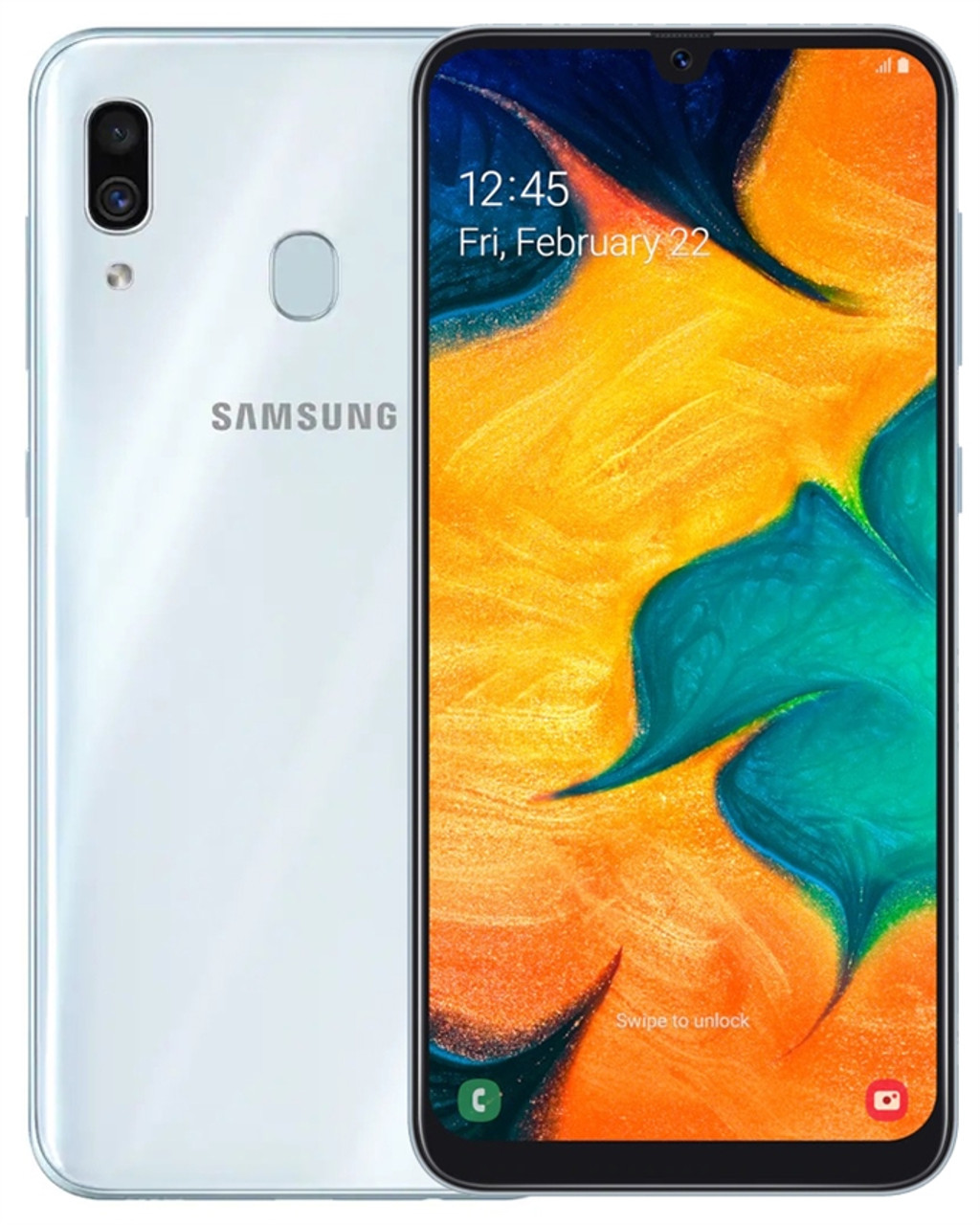 SAMSUNG GALAXY A30 A305 WHITE 4G LTE GSM UNLOCKED - FACTORY REFURBISHED