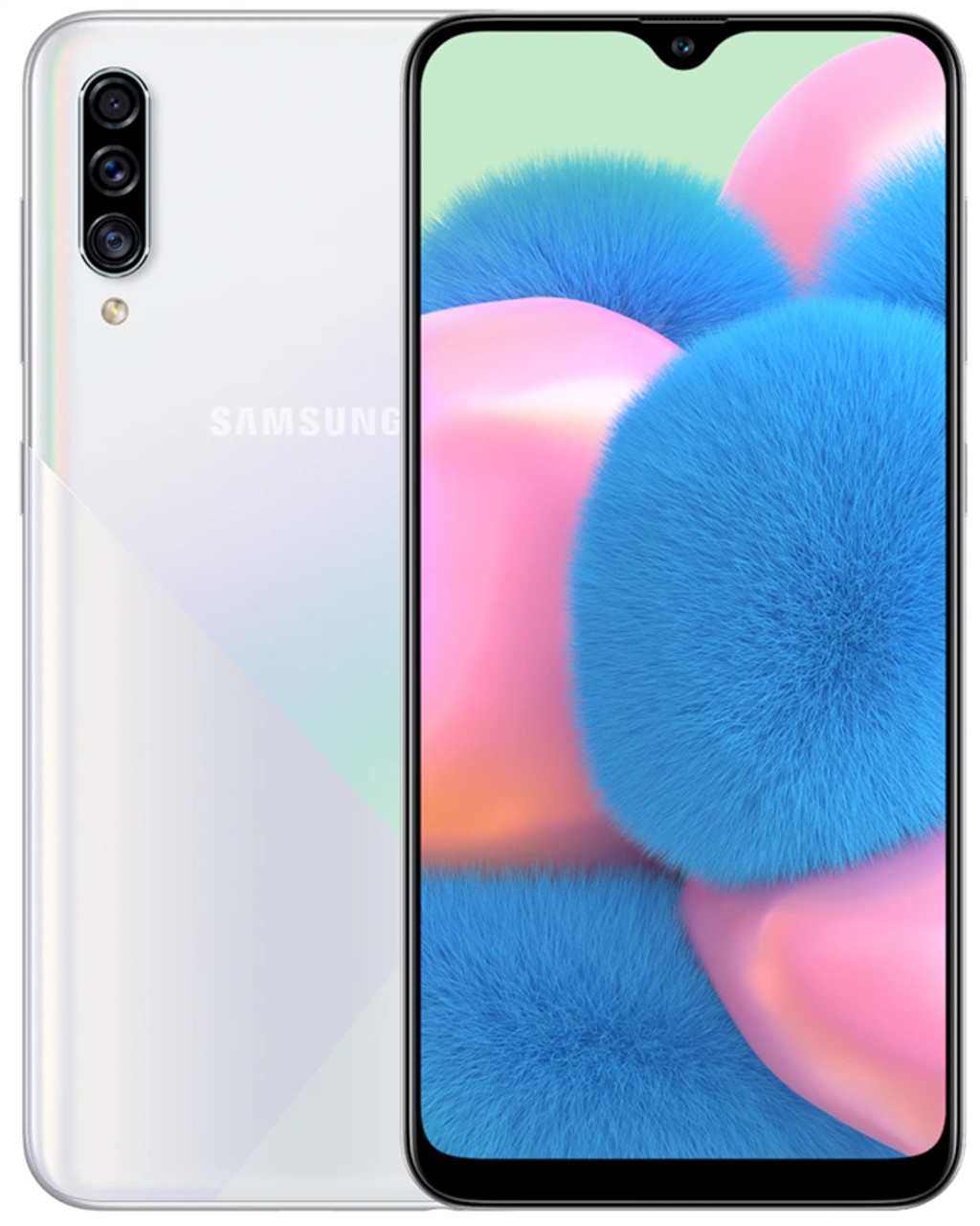 SAMSUNG GALAXY A30S PRISM CRUSH WHITE 32GB 4G LTE GSM UNLOCKED - FACTORY REFURBISHED