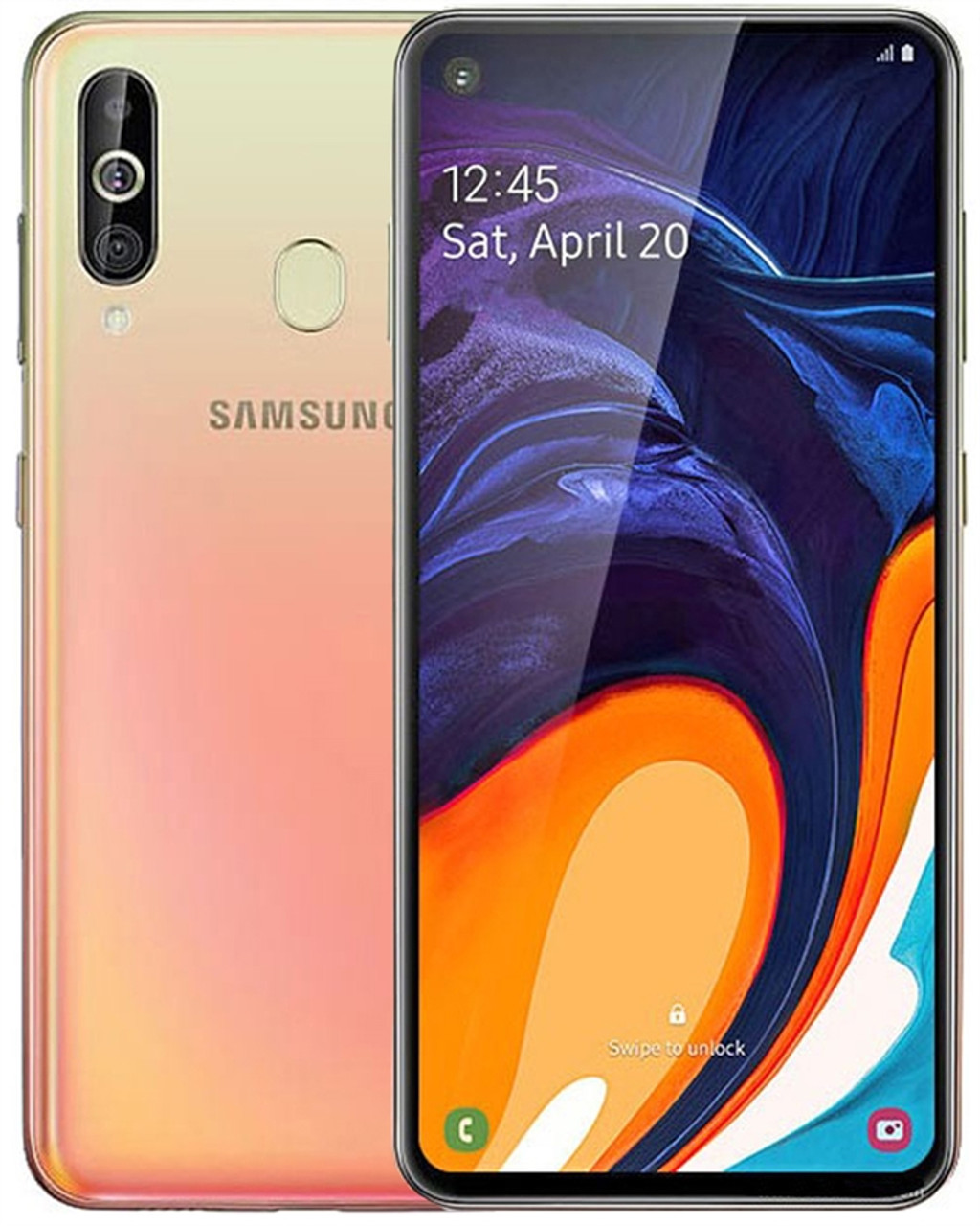 SAMSUNG GALAXY A60 COCKTAIL ORANGE 64GB 4G LTE GSM UNLOCKED - A-STOCK