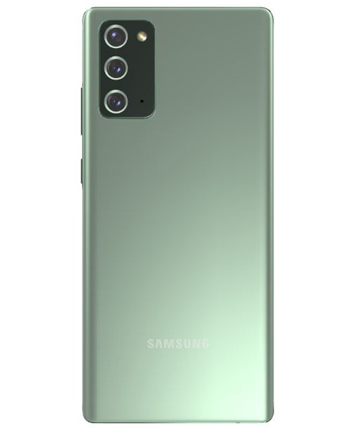 Wholesale Samsung Galaxy Note 20 green 128GB unlocked c stock bulk smartphone back view