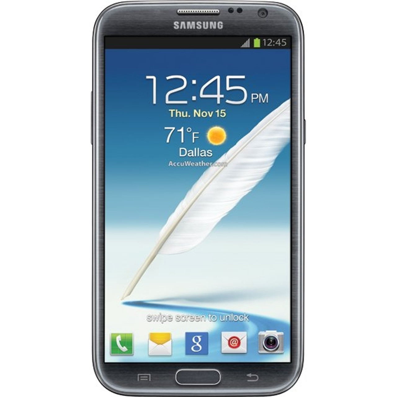 SAMSUNG NOTE II i605 TITANIUM 4G LTE WI-FI 8-MEGAPIXEL 2MP FRONT CAM 16GB 2GB RAM 1.6GHz QUAD-CORE 5.5" S-AMOLED HD GORILLA GLASS NFC ANDROID VERIZON - FACTORY REFURBISHED