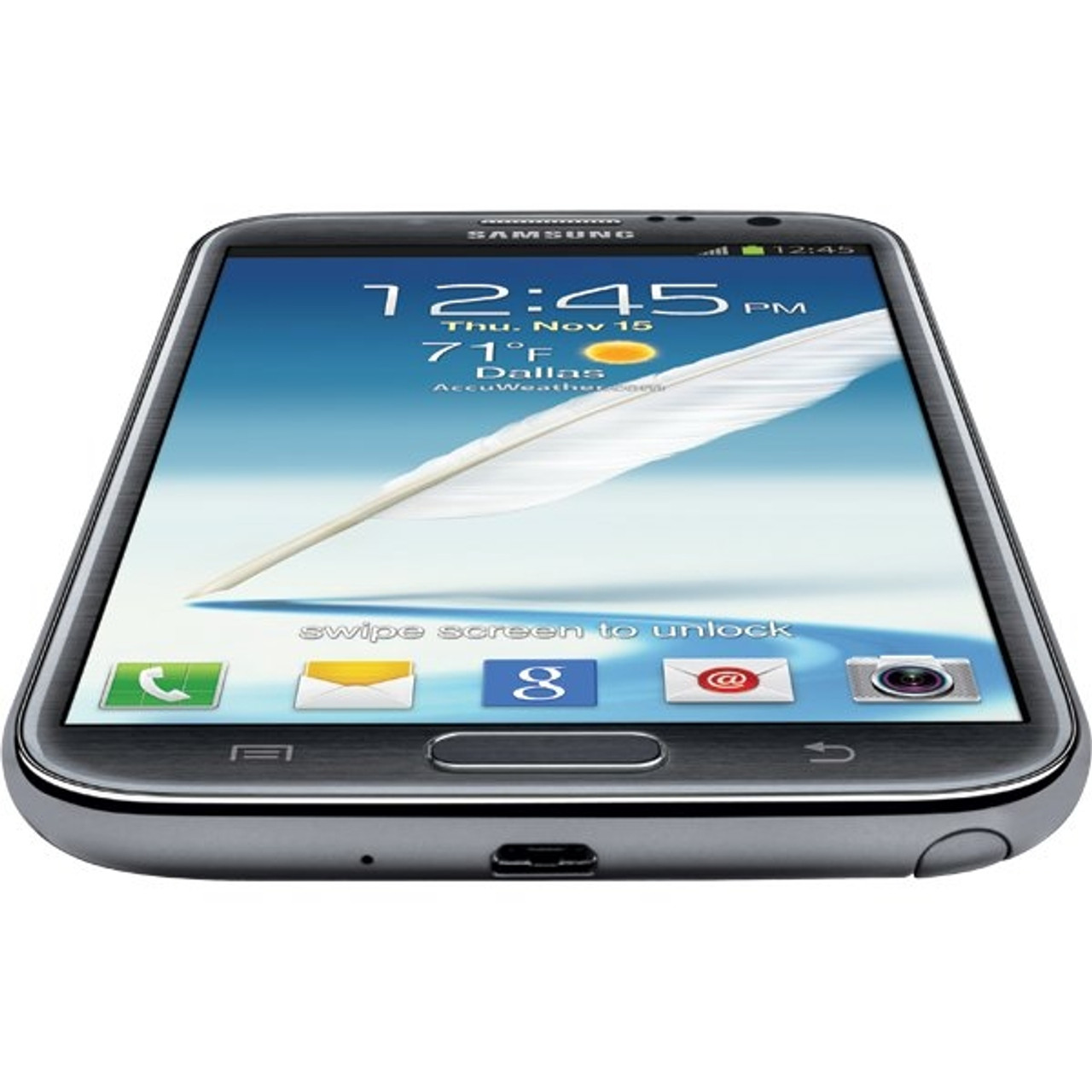 SAMSUNG NOTE II i605 TITANIUM 4G LTE WI-FI 8-MEGAPIXEL 2MP FRONT CAM 16GB 2GB RAM 1.6GHz QUAD-CORE 5.5" S-AMOLED HD GORILLA GLASS NFC ANDROID VERIZON - FACTORY REFURBISHED