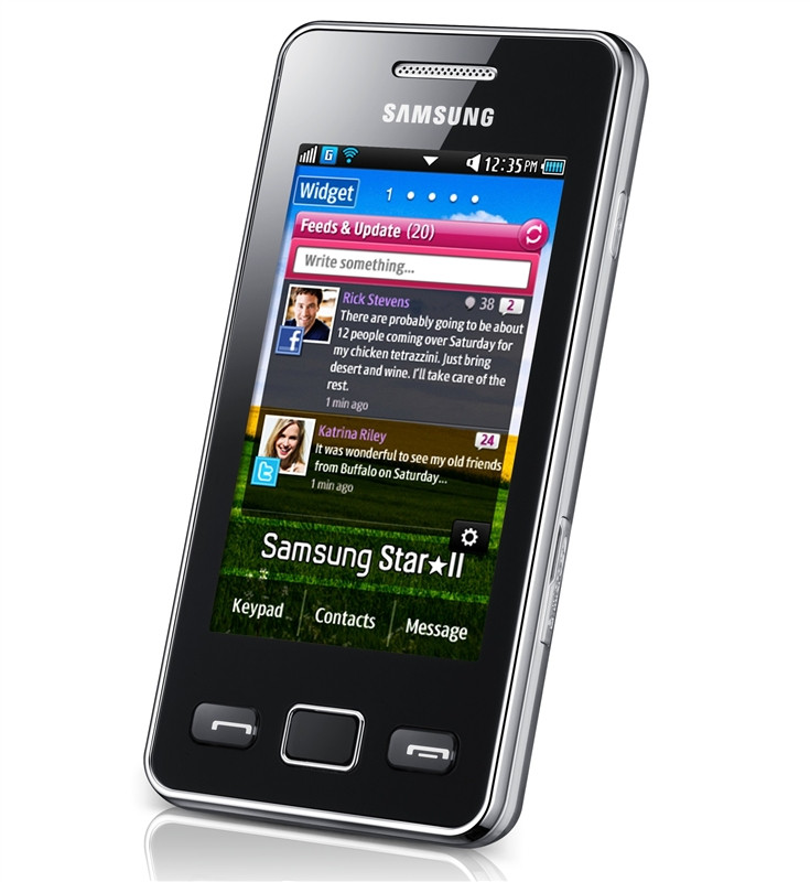 SAMSUNG S5260 STAR II BLACK 3MP TOUCHSCREEN GSM UNLOCKED WHOLESALE CELL PHONES - FACTORY REFURBISHED