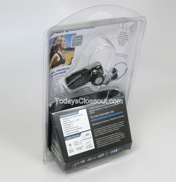 ORIGINAL SAMSUNG WEP 480 - WIND NOISE REDUCTION BLUETOOTH HEADSET WHOLESALE   RETAIL PACKAGE