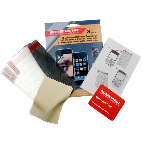 SCREENWHIZ UNIVERSAL MIRROR SCREEN PROTECTOR 3 PACK WHOLESALE  RETAIL PACKAGE