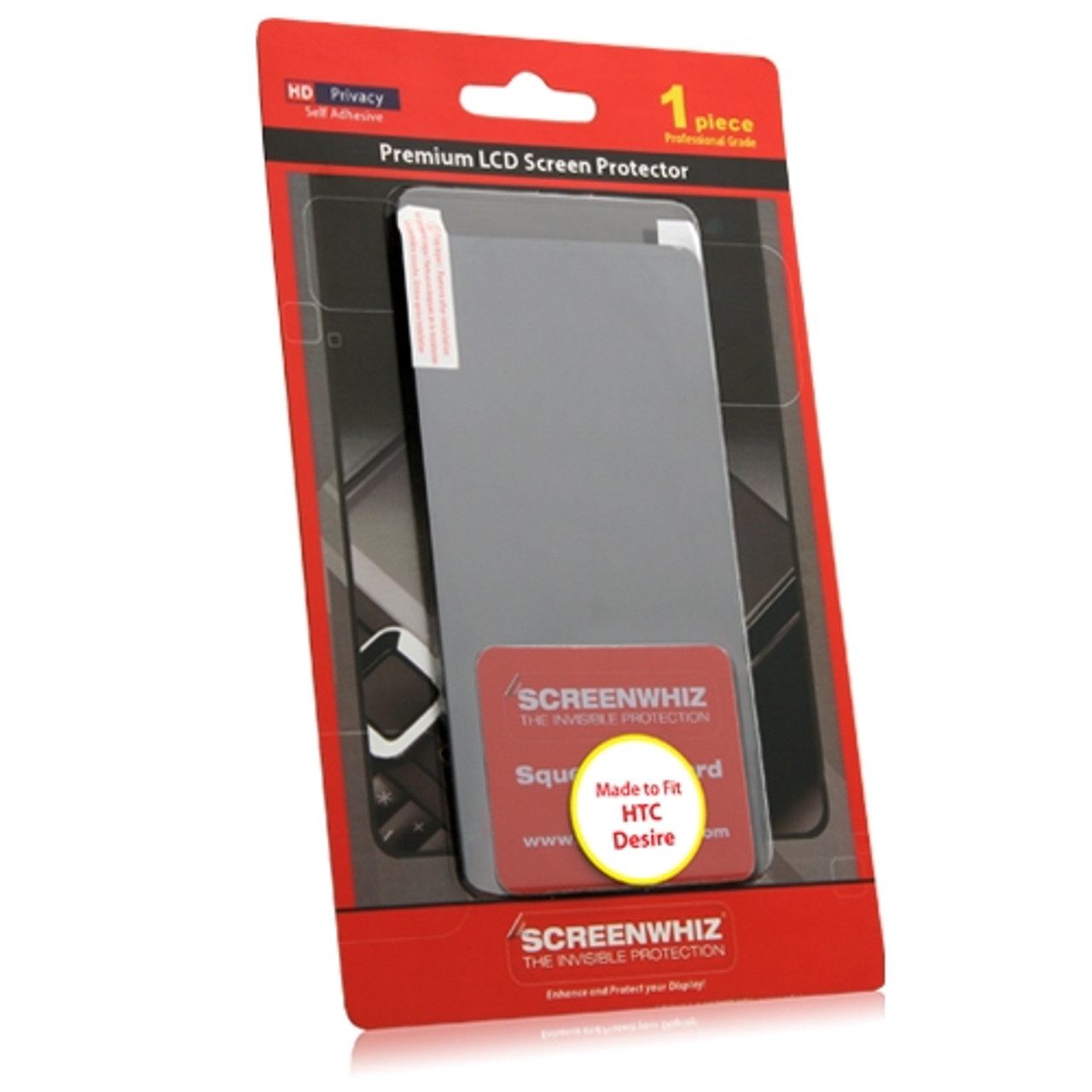 SCREENWHIZ HD PRIVACY SCREEN PROTECTOR FOR HTC DESIRE WHOLESALE RETAIL PACKAGE