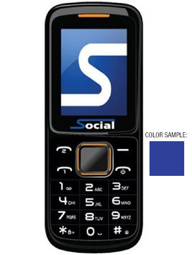 BRAND NEW SOCIAL MICRO FB-203 BLUE UNLOCKED DUAL SIM CELL PHONES