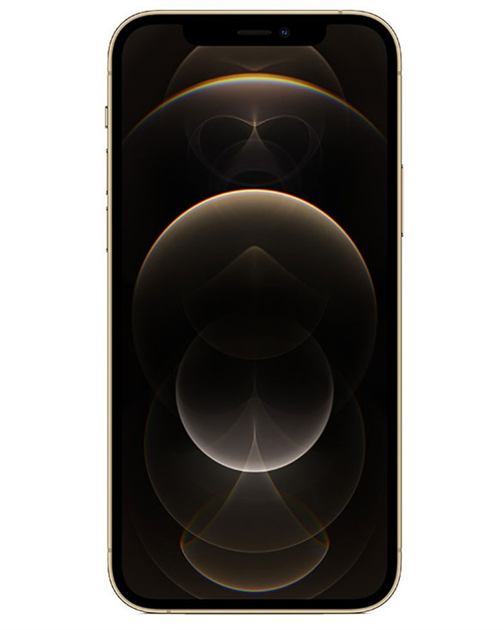 Bulk iPhone 12 Pro Max gold 256GB unlocked smartphone A+ stock front view