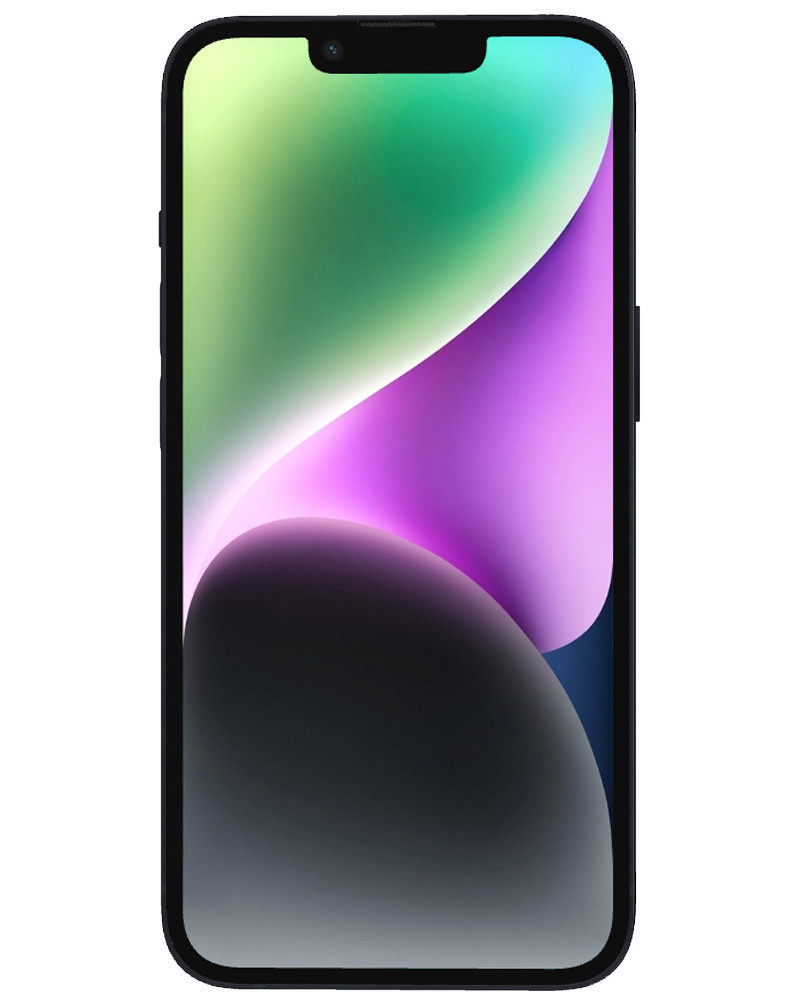 Bulk new iPhone 14 Plus black 256GB unlocked smartphone front view