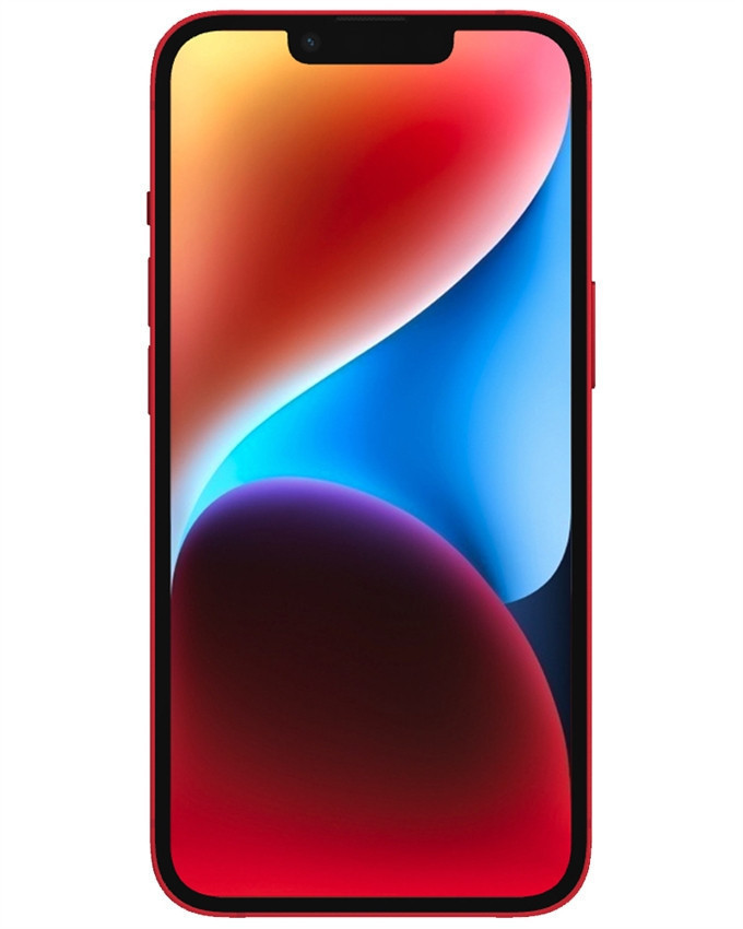 Bulk new iPhone 14 Plus red 256GB unlocked smartphone front view