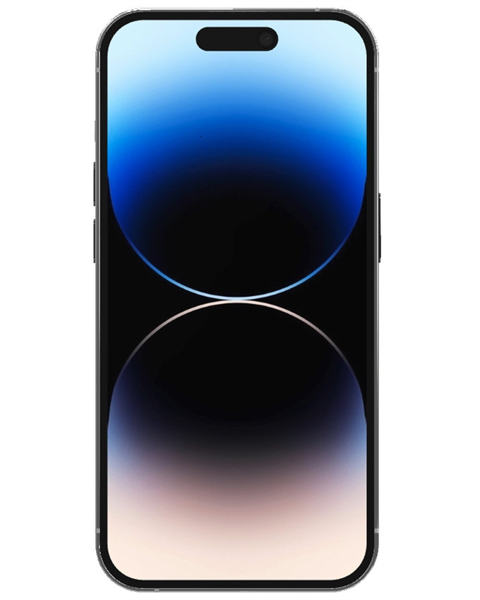 Bulk iPhone 14 Pro silver 128GB unlocked smartphone A+ stock front view