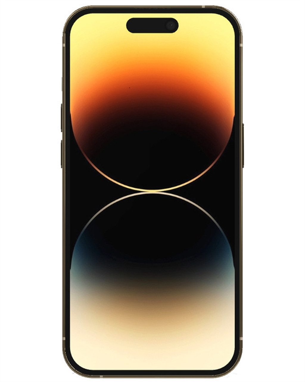 Bulk new iPhone 14 Pro gold 128GB unlocked smartphone front view