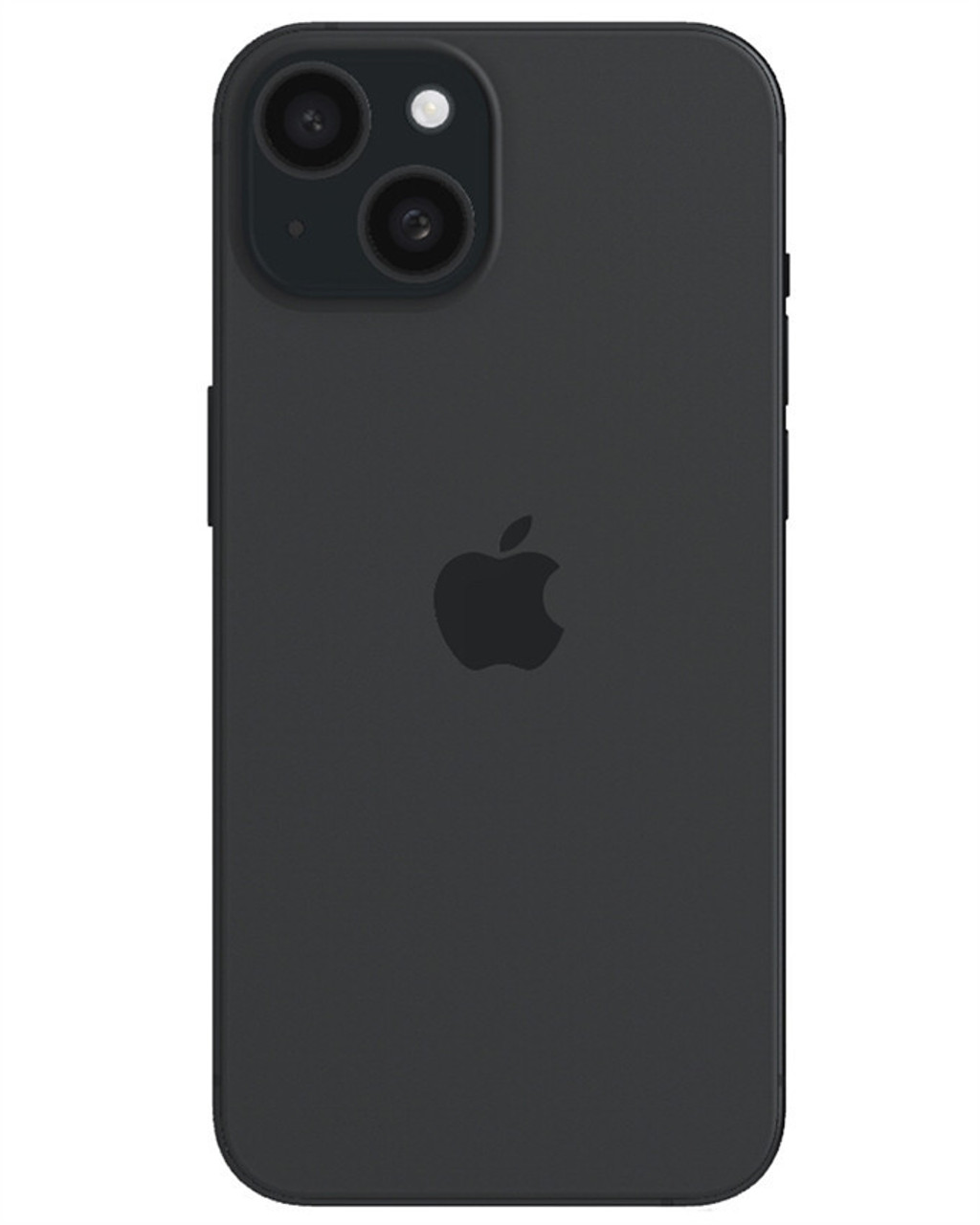 Bulk new iPhone 15 black 128GB unlocked smartphone back view