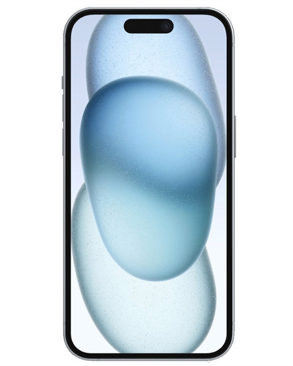 Bulk new iPhone 15 blue 128GB unlocked smartphone front view