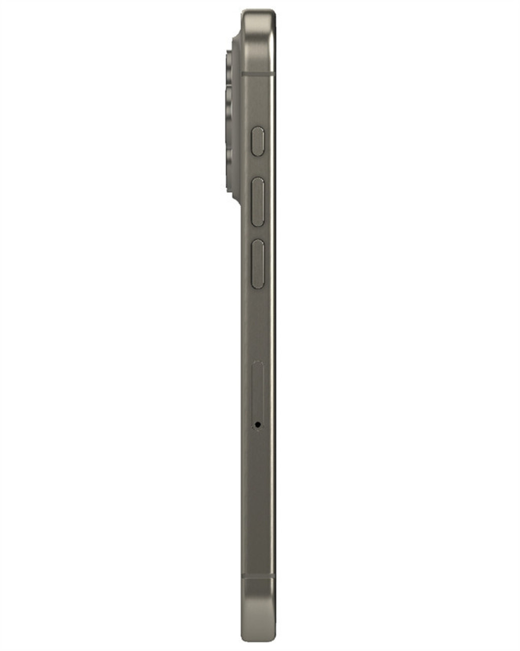 Wholesale iPhone 15 Pro natural titanium 256GB unlocked bulk smartphone A+ Stock side view