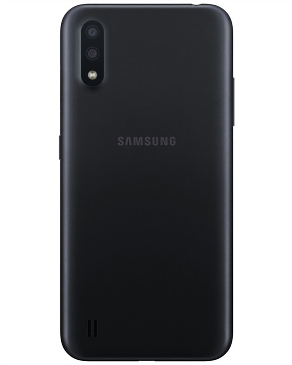 Wholesale Samsung Galaxy A01 A015U black 16GB unlocked bulk smartphone A+ Stock back view
