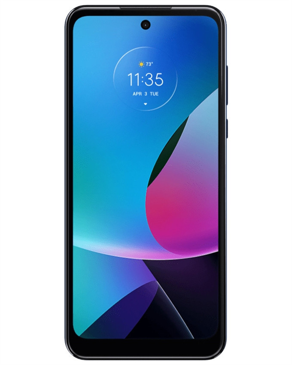 Bulk Motorola Moto G Play 2023 blue 32GB unlocked bulk smartphone front view A+ stock