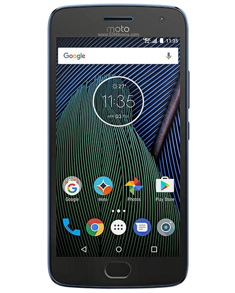 Front view of Bulk Motorola Moto G5 Plus gray 32GB unlocked A+ stock bulk phone