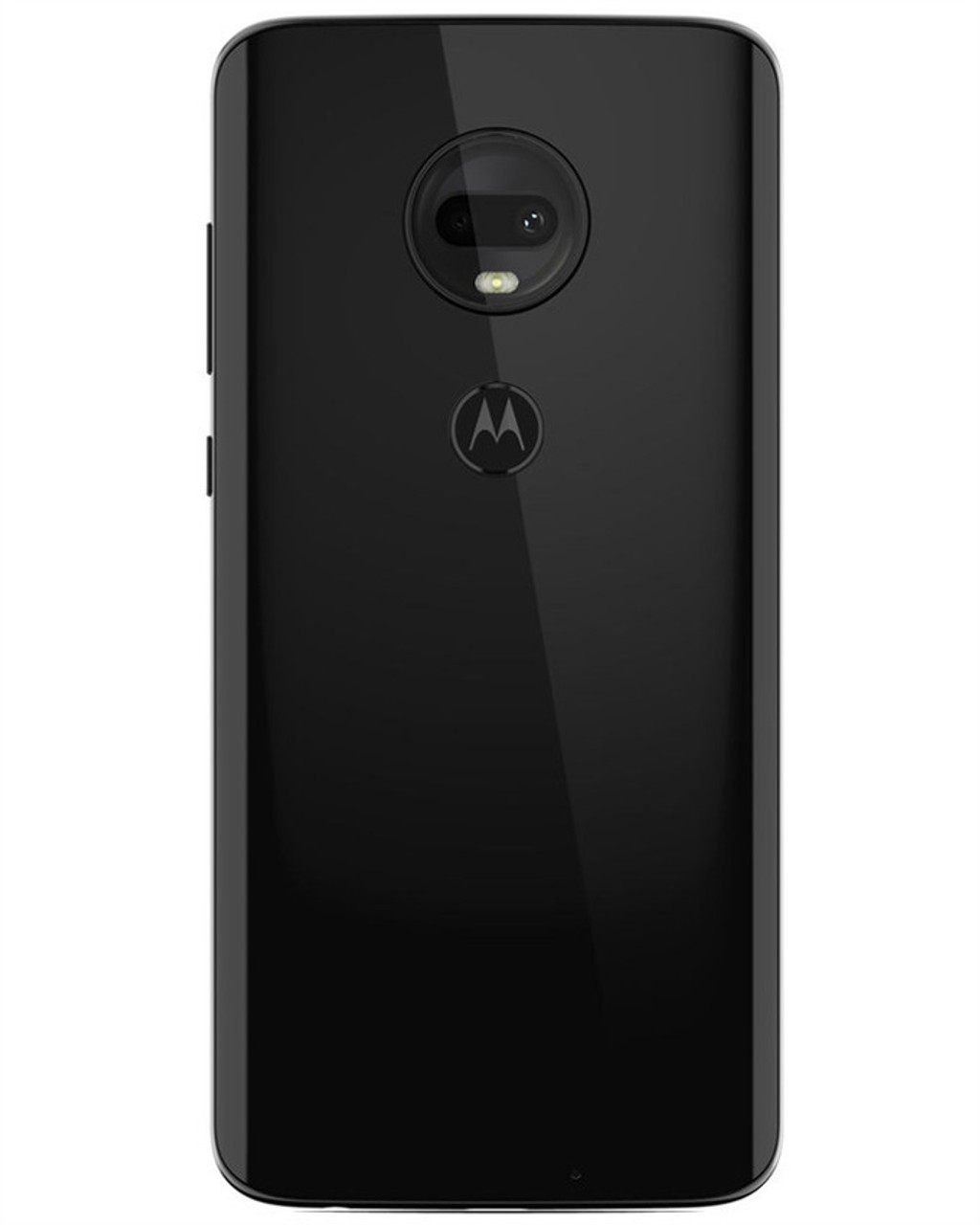 Back view of Bulk Motorola Moto G7 Play black 32GB unlocked A+ stock bulk smartphone