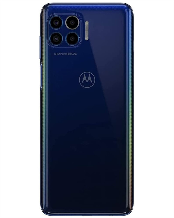 Back view of Bulk Motorola One 5G blue 128GB unlocked A+ stock bulk smartphone
