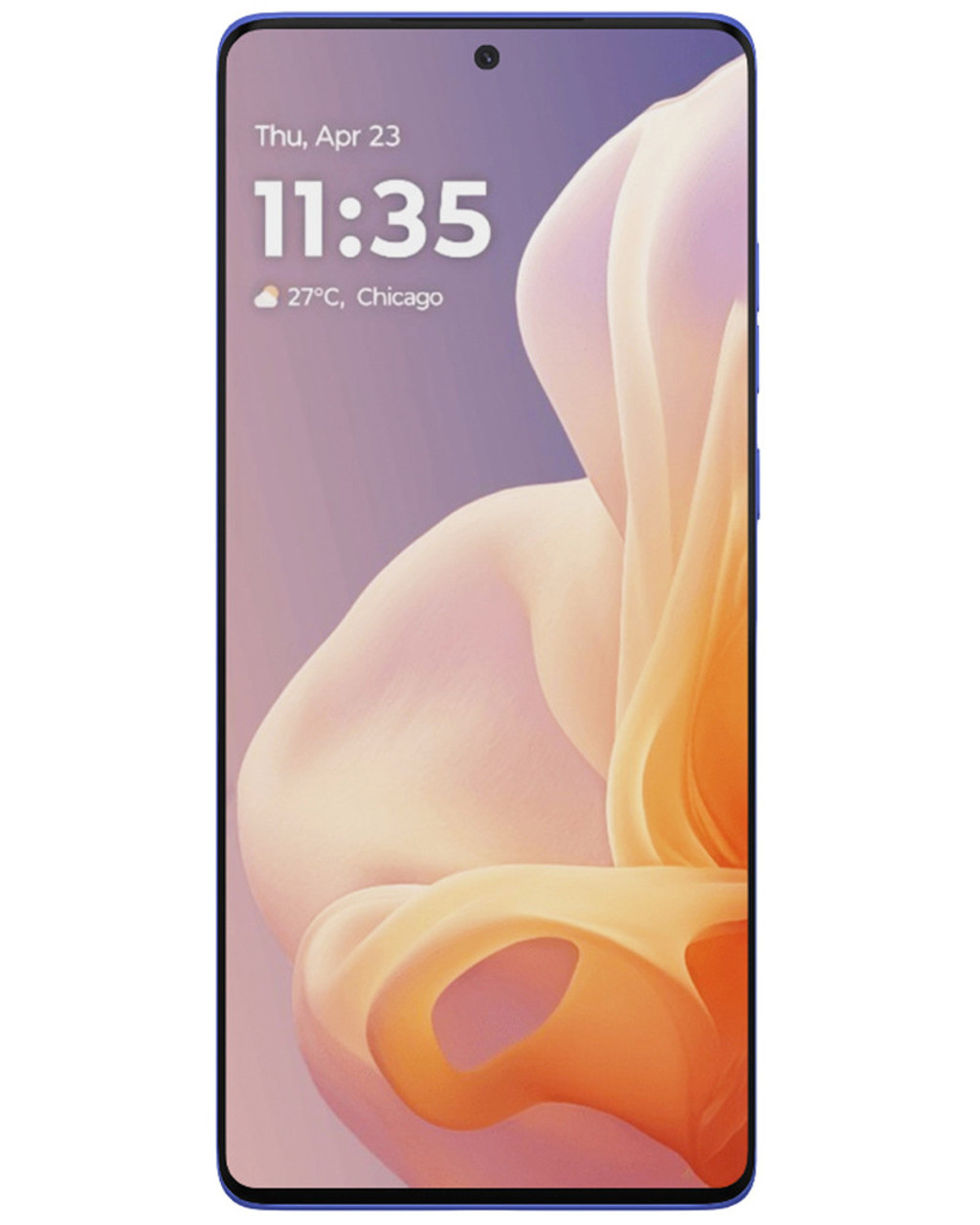 Front view of Bulk Motorola G85 XT2427-1 blue 256GB 5G unlocked A+ stock smartphone