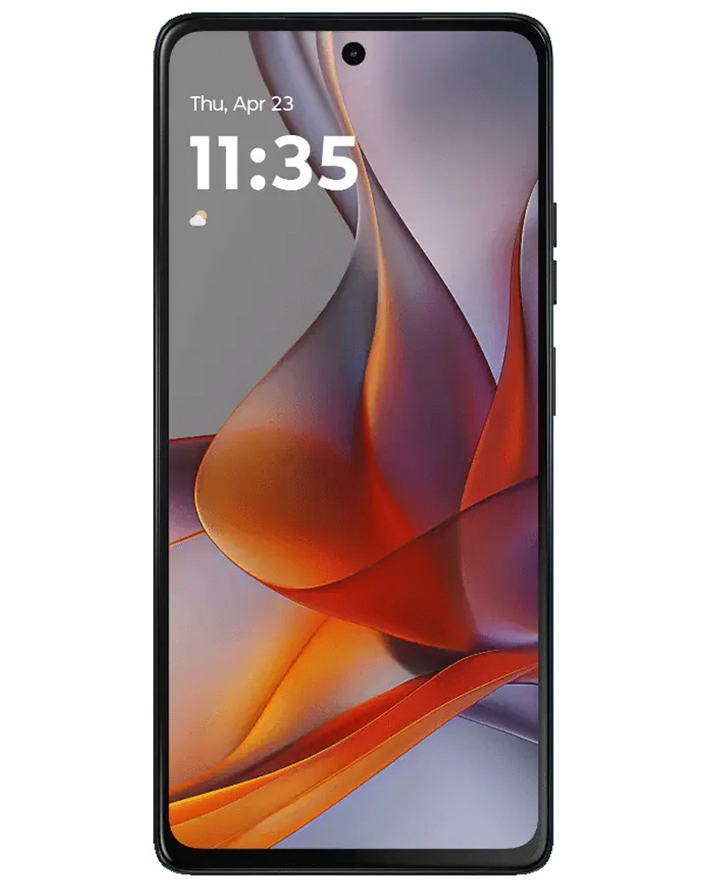 Front view of wholesale Motorola G75 gray 128GB 5G unlocked A+ stock bulk phone