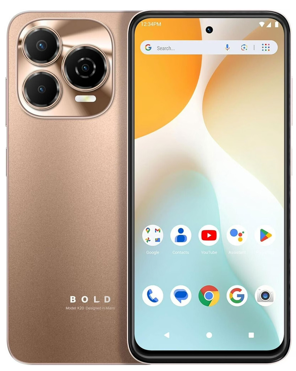 Bulk BLU K20 256GB gold 4G LTE unlocked A+ stock wholesale smartphone
