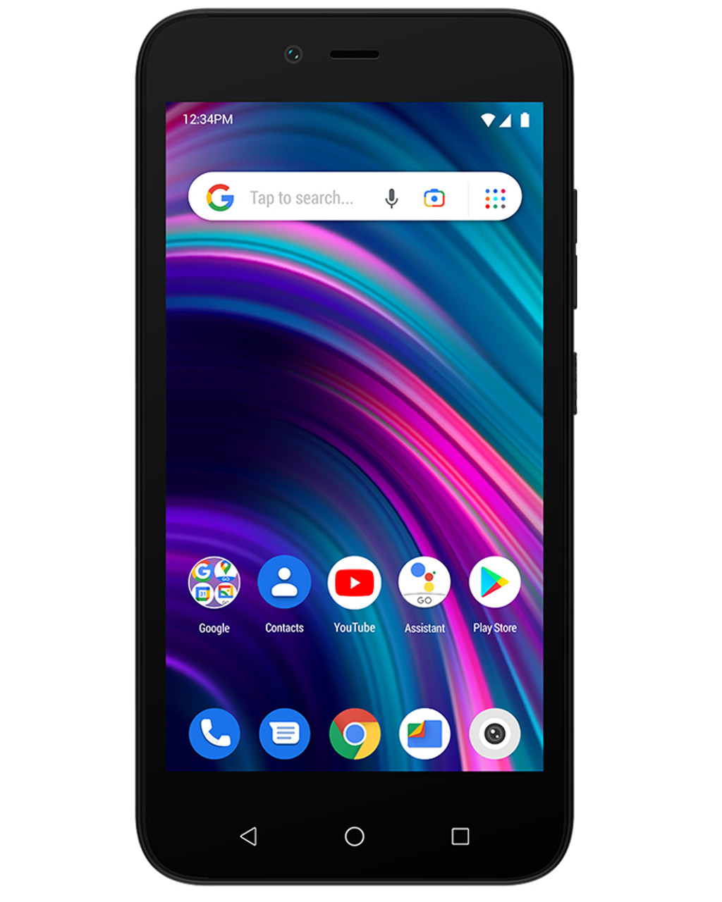 Wholesale BLU Studio X5 S0610WW black 32GB 4G LTE unlocked A+ stock bulk smartphone front view