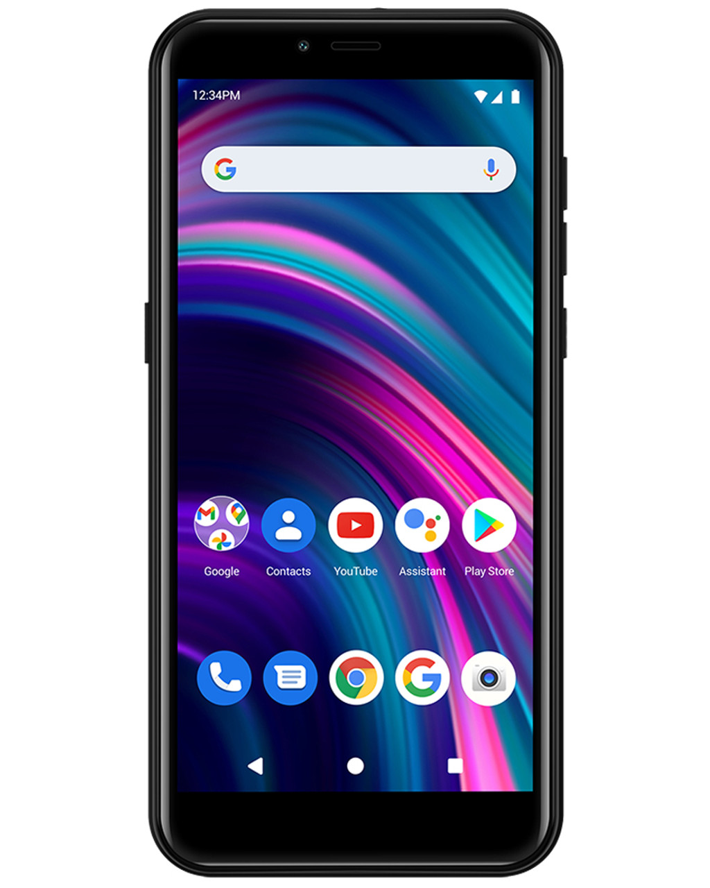 Wholesale BLU Studio X5 Max black 32GB 4G LTE unlocked A+ stock bulk smartphone front view