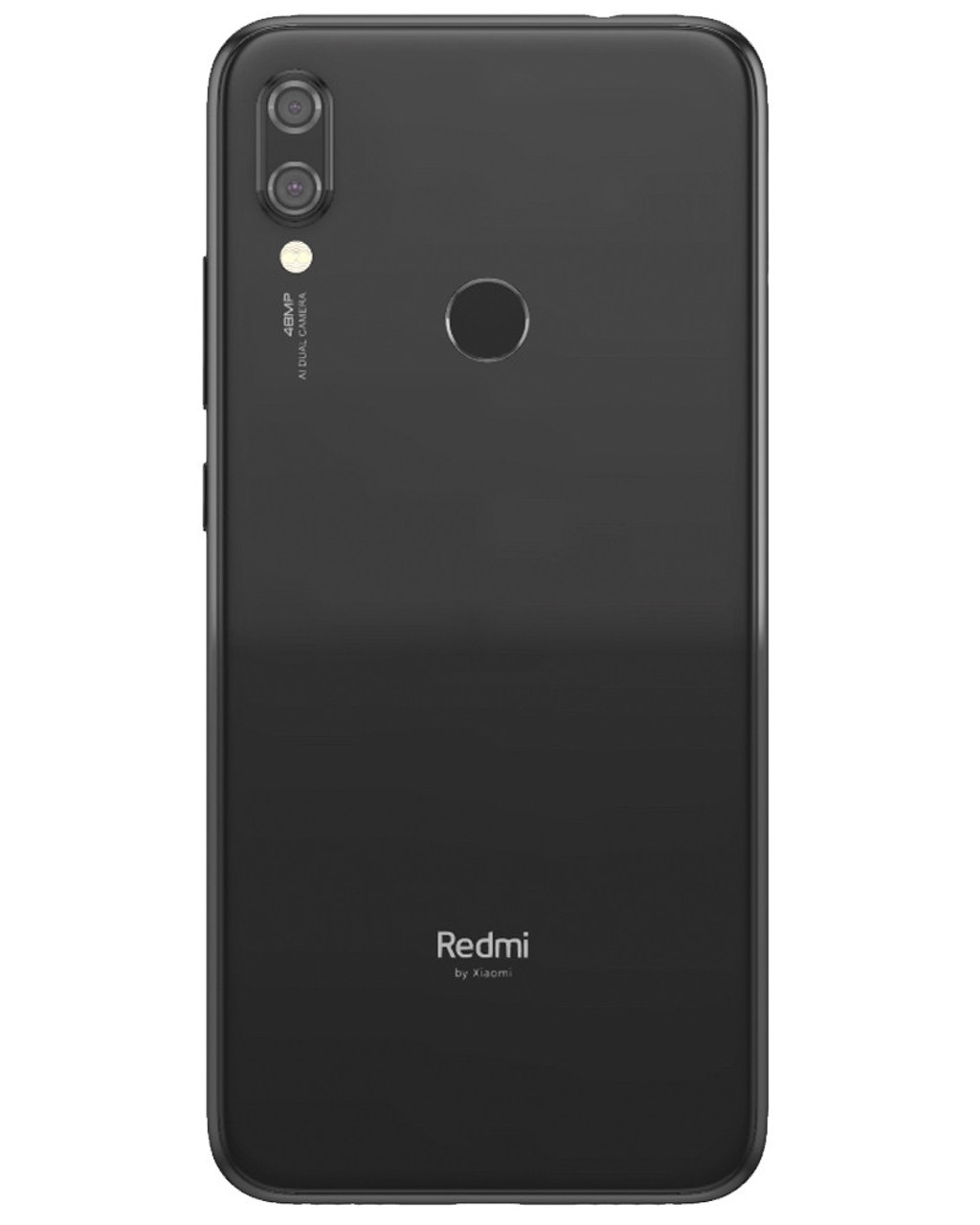 Bulk Xiaomi Redmi Note 7 black 64GB 4G LTE unlocked A+ stock bulk smartphone back view