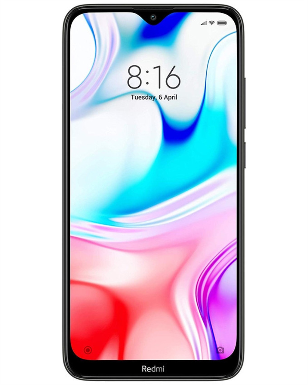 Wholesale Xiaomi Redmi 8 onyx black 64GB 4G LTE unlocked A+ stock bulk smartphone front view