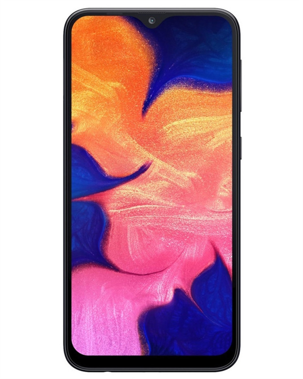 Wholesale Samsung Galaxy A10 black 32GB 4G LTE unlocked A/B stock bulk smartphone front view