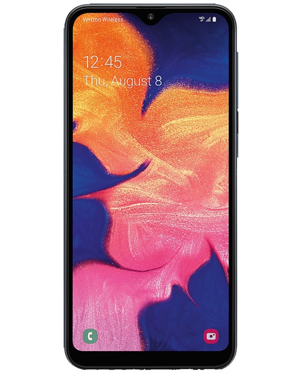 Wholesale Samsung Galaxy A10e black 32GB unlocked a/b stock bulk smartphone front view