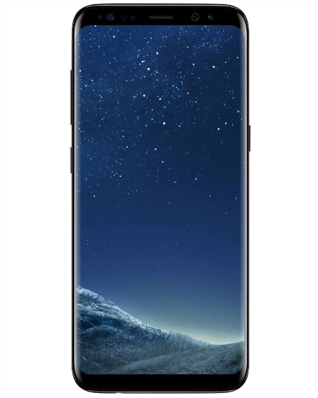 Wholesale Samsung Galaxy S8 G950U midnight black 64GB 4G LTE unlocked A/B stock bulk smartphone front view
