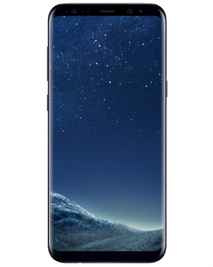 Wholesale Samsung Galaxy S8 Plus G955U midnight black 64GB 4G LTE unlocked B stock bulk smartphone front view