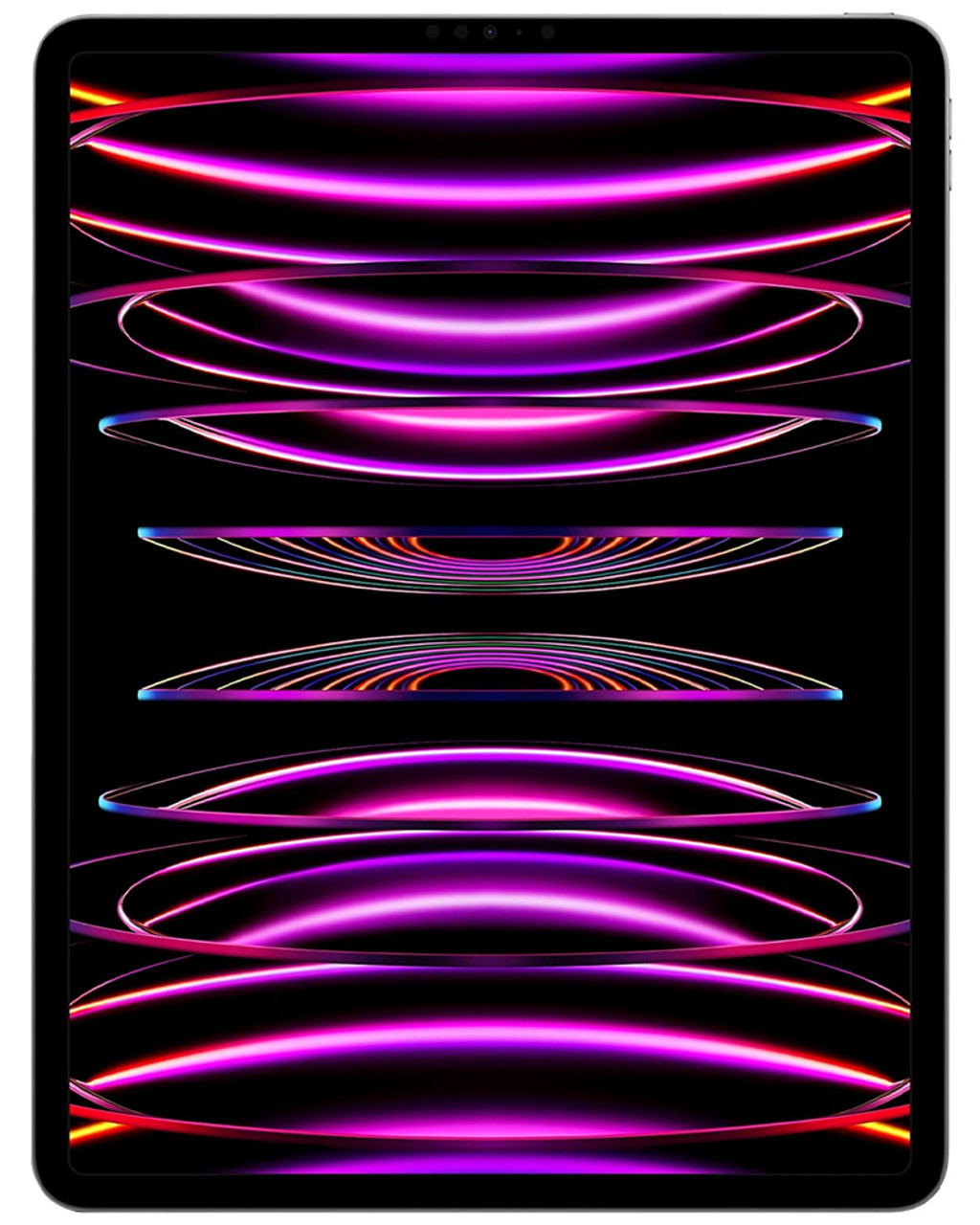 Wholesale iPad Pro 12.9 2022 A2764 space gray 128GB 4G LTE unlocked A stock bulk tablet front view