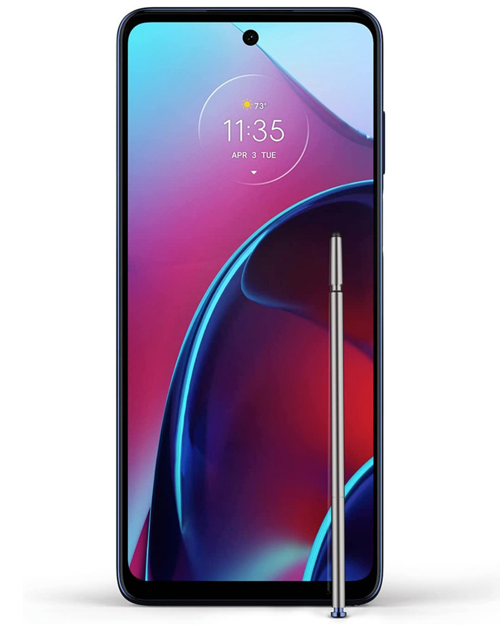 Wholesale Motorola Moto G Stylus 2022 blue 128GB unlocked B/C stock bulk smartphone front view